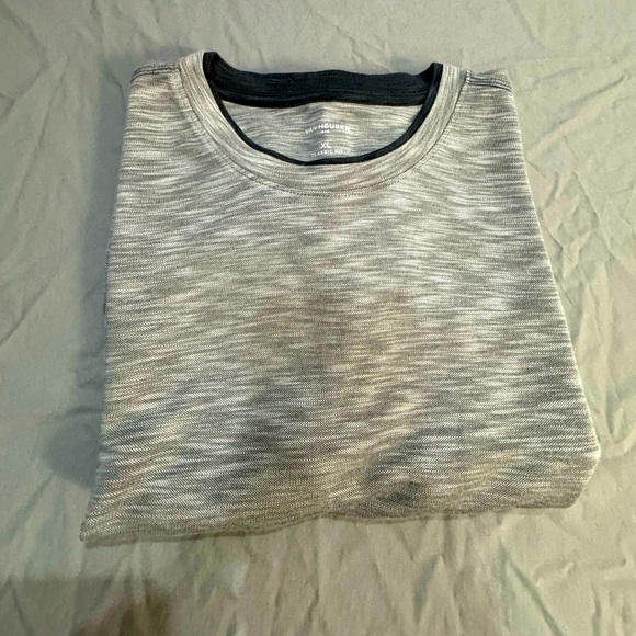 Space Dyed Light Grey Fancy T-Shirt by Van Heusen. XL - Picture 1 of 3